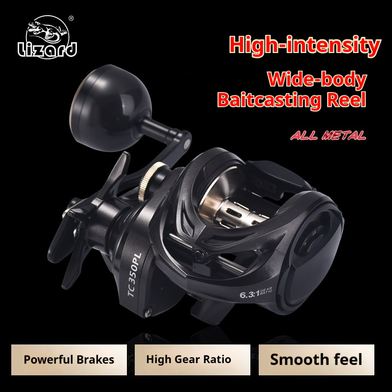 Surf Reel - รอกเบทคาสติ้งสำหรับตกปลาทะเล ลวดลายจระเข้ทะเล ความจุขนาดใหญ่ แกนโลหะ ระยะไกล สำหรับน้ำเค็ม