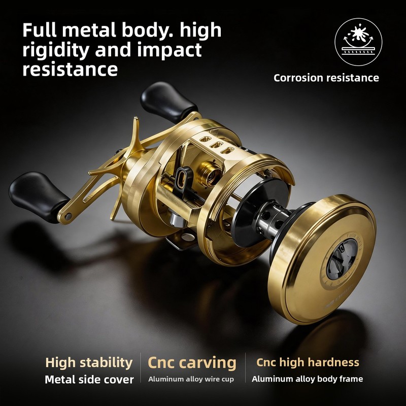 Ice Fishing Reel - รอกตกปลาแบบดรัม Chi Ren สำหรับมืออาชีพ รอกสปูลลึก ระยะเหวี่ยงไกล