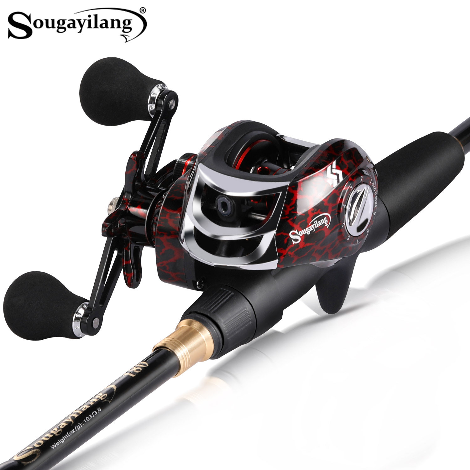 Spincast Reel - ซูเกย์ลาง 1.8-2.4 ม. ตกปลาคอมโบแบบยืดไสลด์น้ำหนักเบาคาร์บอนเบ็ดตกปลาและรอกตกปลาความเร็วสูง 7.2:1