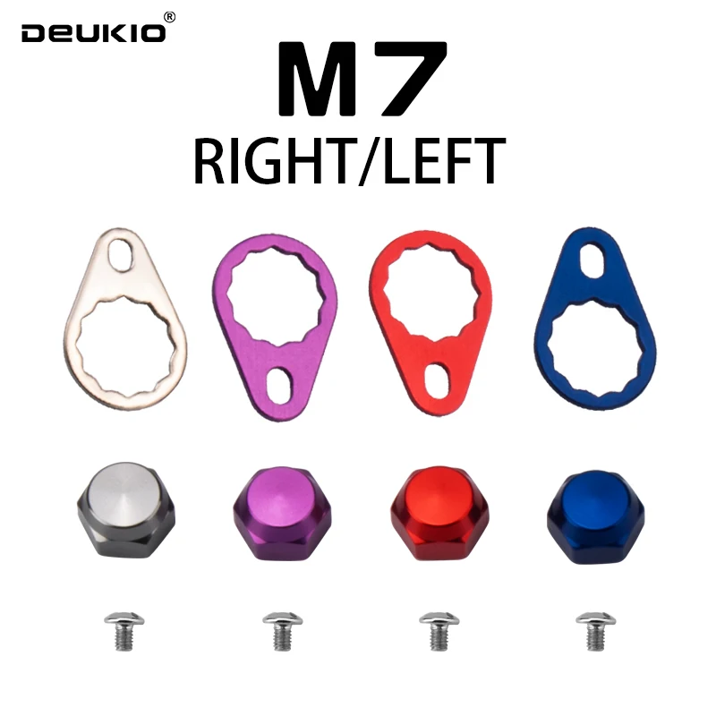 Spincast Reel - DEUKIO M7 S น็อตมือซ้าย/ขวาพร้อมแหวนล็อคและสกรูสำหรับรอกตกปลาแบบเบทคาสติ้ง อะไหล่ DIY