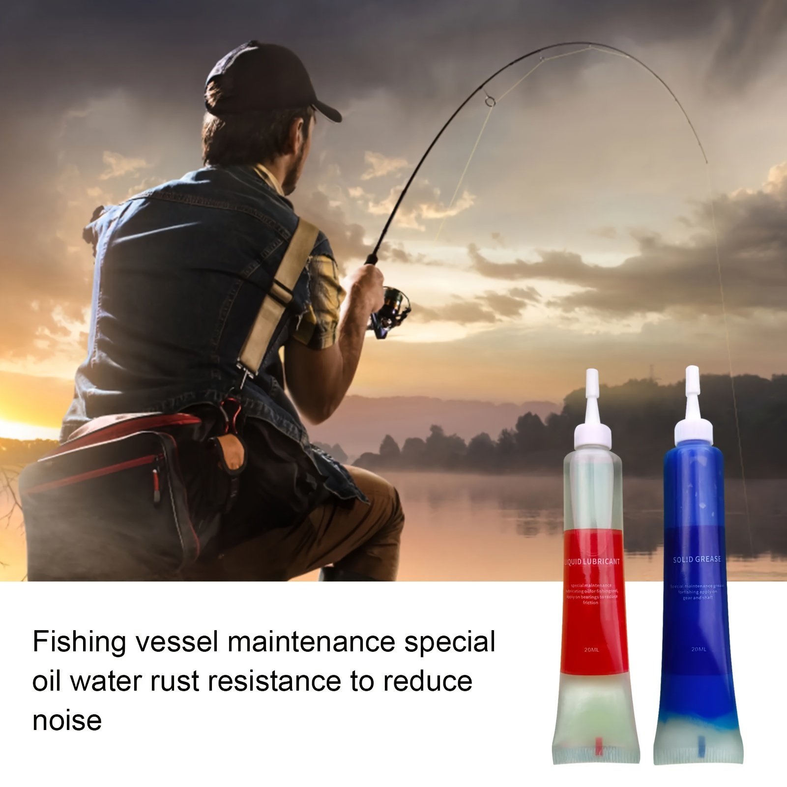 Reel Cover - ชุดอุปกรณ์บำรุงรักษาล้อตกปลา 4 ชิ้น จาระบีป้องกันรอกตกปลา + น้ำมันหล่อลื่นสำหรับบำรุงรักษาลูกปืนรอกตกปลา